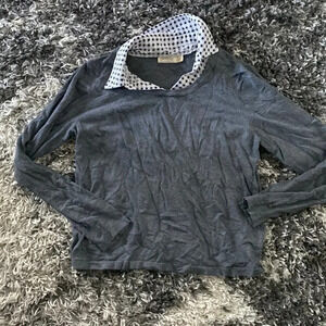 Gray Collared Faded Glory Long Sleeve